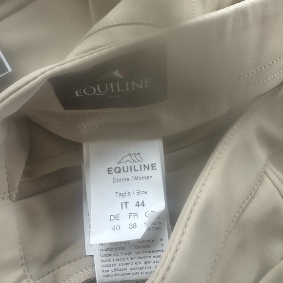 Equiline Women’s Breeches Atirk, Knee-grip Beige Breeches Size IT 44/US 28 - NWT - Picture 5 of 8